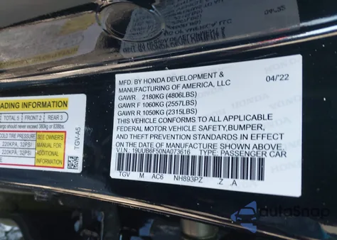 2022 Acura Tlx A-Spec Package z USA, uszkodzony, nr VIN 19UUB5F59NA004000